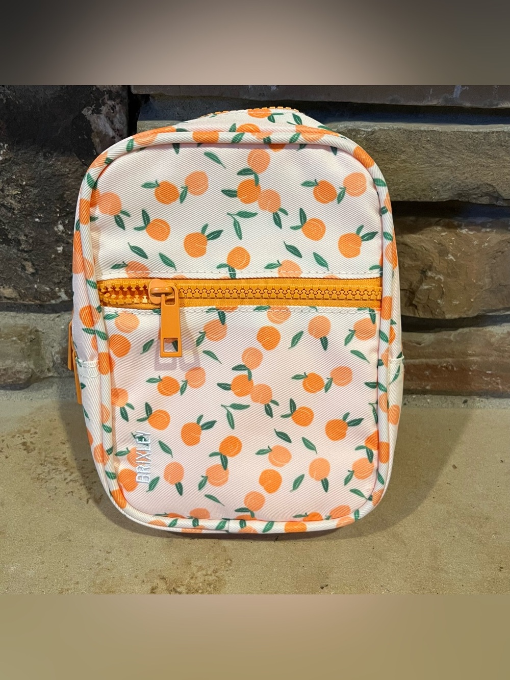 Brixley Orange Print Small Crossbody Bag - Picture 4 of 6